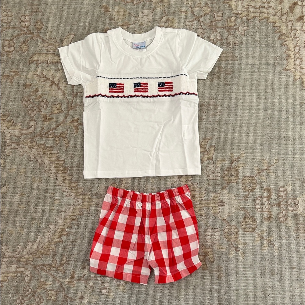Patriotic Kids Matching Set - White and Red